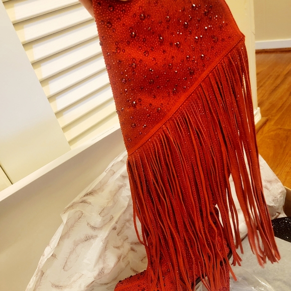 New BLACK Crystal Embelished Boots Jessica Simpson. - Picture 5 of 8